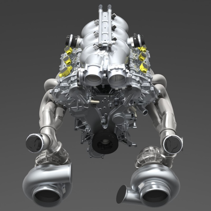 Hel rendered with turbos and exhaust manifolds (not included)