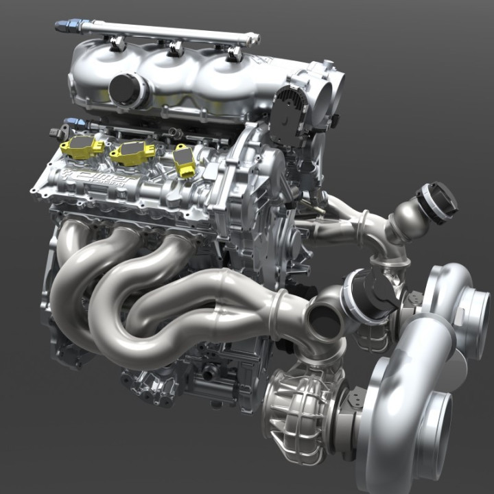 Hel rendered with turbos and exhaust manifolds (not included)